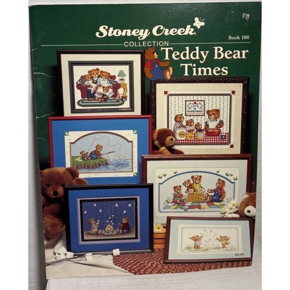 Stoney Creek Collection Teddy Bear Times Cross Stitch Pattern Book 188 - Picture 1 of 5